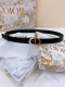 Dior Saddle Belt Brass hardware Double-sided saddle belt Grained cowhide surface