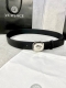 Width: 4.0 Cm Versace Omnia Pattern Belt Featuring The Iconic Versace Medusa Hea