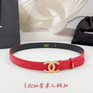 Special 3.0Cm Chanel Belt, Double-Sided Top-Grain Leather, Length: 75.80.85.90.9