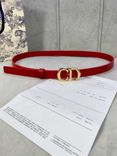 Width 2.0Cm Dior Dior Popular Flat Wireless Belt Saddle Imported Calfskin Belt B