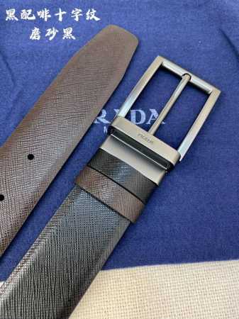 Prada Men's Casual Reversible Waistband, 3.4cm, same style as in Prada boutiques - Click Image to Close