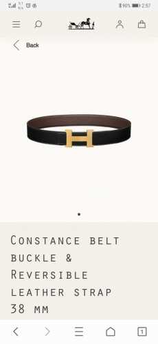 Herm S Official Website Synchronized Width 38Mm Genuine Alligator Leather Strap