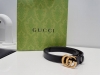 Gucci Couple Belt with Full Packaging Gift Box, Double G Buckle Calfskin Belt,