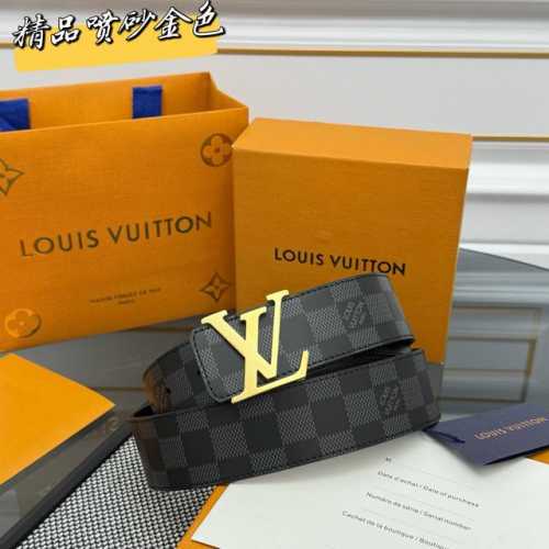 Lv Dimension Double-Sided Waistband With Deep Leather Embossed Monogram Pattern,