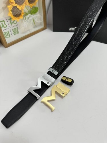 Product Name: Montblanc Material: Original Cowhide Belt, 100% First-Layer Cowhid