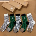 Special offer: Burberry women's mid-calf socks, five pairs per box, featuring th