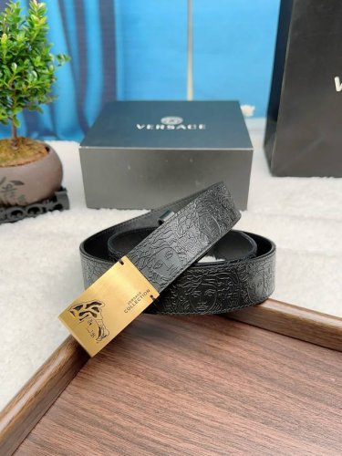 Versace original, width 3.5cm, thermoformed cowhide with calfskin sole, with ste