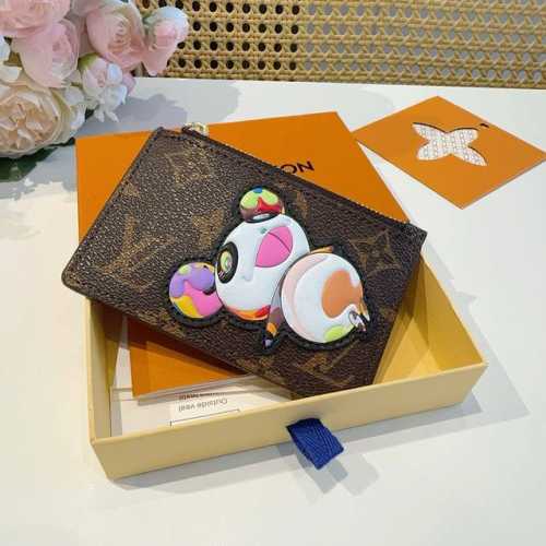 Lv Takashi Murakami collaboration panda cartoon monogram card holder, classic mo