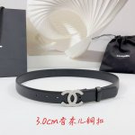 Special 3.0Cm Chanel Belt, Double-Sided Top-Grain Leather, Length: 0.75, 0.80, 0