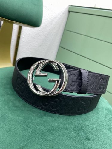 Gucci 4.0 New Arrival Wide Belt with Interlocking Double G Buckle, Official Webs