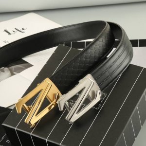 Zegna double-sided top-grain leather automatic buckle with a width of 3.5cm offi