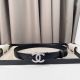 Chanel.Er Counter Counter Same Belt Genuine Mold, Imported Plain Cowhide 3Cm All