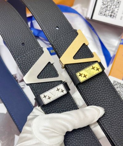 Belt: Louis Vuitton Top Replica - Belt: 100% imported original top-grain cowhid
