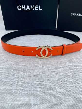 Width 3.0Cm Chanel Original Leather With Gold And Silver Diamond-Studded Steel B - Click Image to Close
