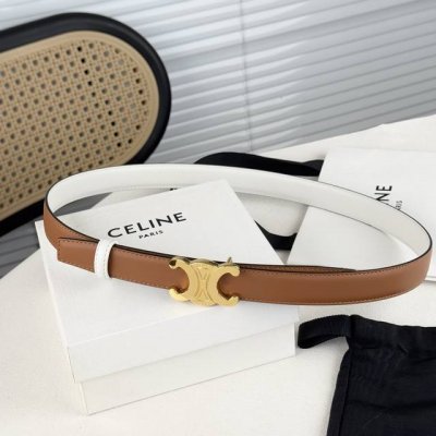 Celin E new three-dimensional buoy buckle women's belt Italian imported calfskin