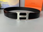 Original quality Togo leather double-sided leather belt 38mm with stainless stee
