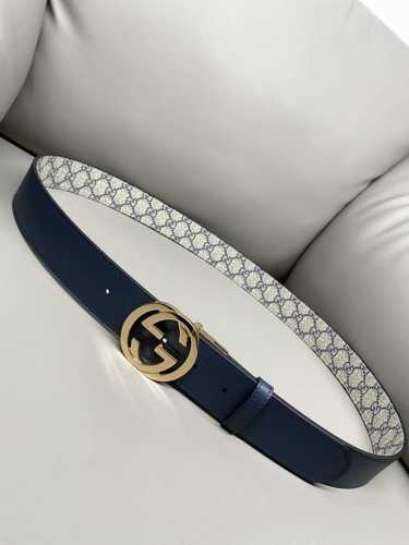 Gucci Gucci Official Website New Style 3.7 Latest Width Double-Sided Blue Brown