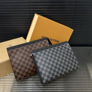 Louisvuitton Lv Pochette Voyage handbag for men, clutch bag, toiletries bag, rea