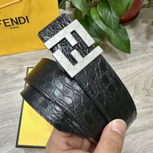 Fendl Fendi 40Mm Double-Sided Genuine Calf Leather With A Single Rhodium-Plated