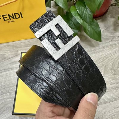 Fendl Fendi 40Mm Double-Sided Genuine Calf Leather With A Single Rhodium-Plated