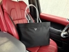 High-end, latest Prada briefcase, Prada tote bag with logo, adjustable shoulder