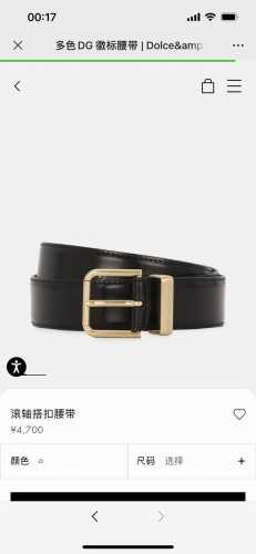 Dg, width 3.5cm Dolce&Gabbana New calfskin belt, a smart and modern accessory, d