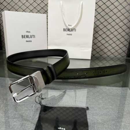 Comes with original packaging. Newest Berluti men's belt, 3.5cm wide, high-end - Click Image to Close