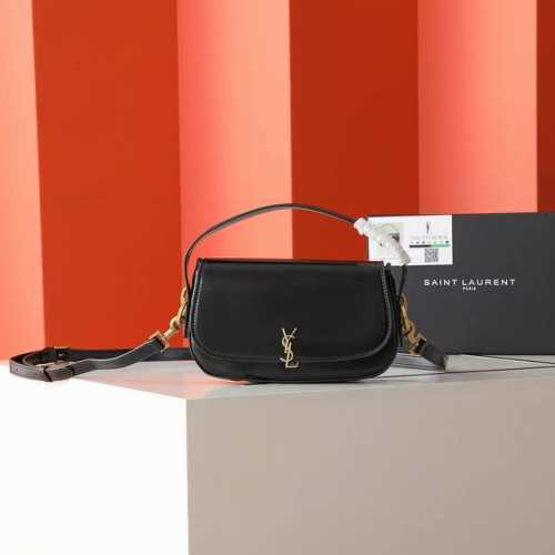 The Saint Laurent Pvoltaire underarm bag is a minimalist favorite, exuding a so