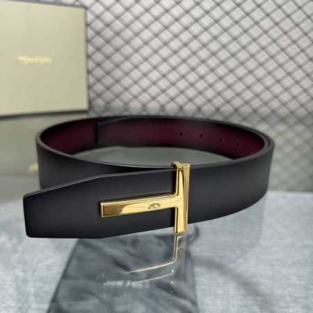 Tom Ford's latest trendy double-sided top-grain cowhide leather model, 3.8mm wid - Click Image to Close