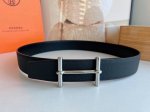 Original quality Togo leather double-sided leather belt 38mm with stainless ste