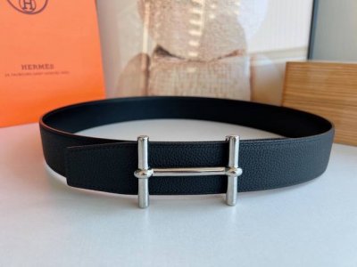 Original quality Togo leather double-sided leather belt 38mm with stainless ste