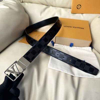 L0Uis Vuitt0N This season's new men's original belt width 35mm double-sided impo