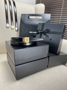 Saint Laurent women's belt, genuine gold-plated buckle, Italian genuine leather,