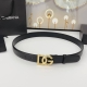 D&G Belt 3.0 Cm Top-Grain Leather With Copper Buckle, Classic And Fashionable Si