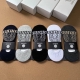 Special Versace new men's invisible boat socks, one box of five pairs of pure co