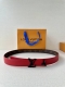 Special 3.0 width Pretty Lv double-sided belt interprets two styles with gorgeou