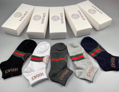 New Versace men's socks, five pairs per box. Made of pure cotton, super soft and
