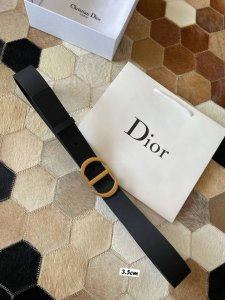 Dior Dior Women's Leather Montaigne Belt Gold Label, a must-have item for elegan
