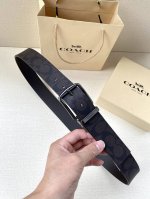 Width 3.8Cm Coach's reversible belt features signature canvas on one side and re