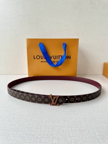 2.0 Wide Mini Lv Double-Sided Belt in luxurious leather and iconic Monogram canv
