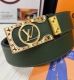 Belt: Louis Vuitton Top Replica - Belt: 100% imported top-grain cowhide, genuine