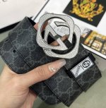 Belt: Gucci Original Single Belt with Diamonds Belt: 100% top-grain cowhide, gu