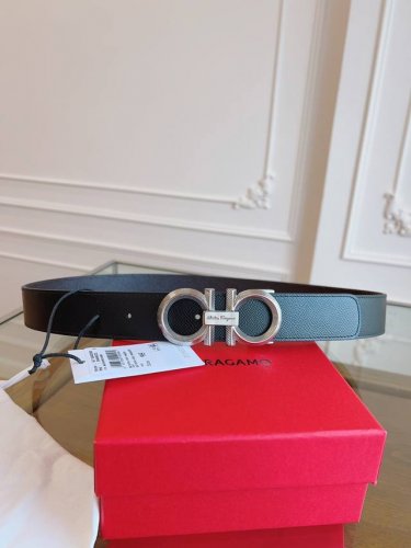 Ferragamo 3.5cm original leather. Precision brass hardware! Original matching,