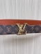 Flowergram Reversible Belt: This belt combines Monogram canvas and Monogram embo