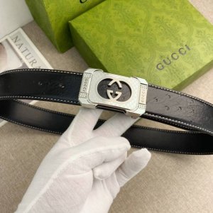 Special Gucci Special Leather Belt Series, Original Factory-Made Stainless Steel