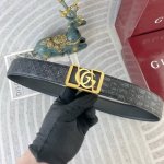 Gucci special leather belt series, original hardware boutique stainless steel b