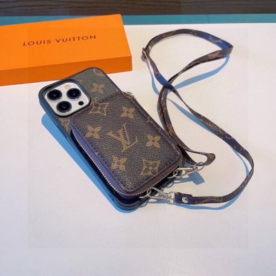 lv Old Flower Crossbody Multi-Function Card Holder Mobile Phone Case Coin Pur