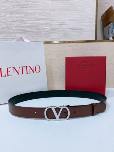 vlogo Signature Buckle Shiny Calfskin Belt - Swarovski Diamond Shiny Buckle -