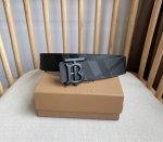 Burberry Tb Exclusive Logo Pattern Italian Leather Belt With Versatile Two-Tone