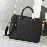 Briefcase Black Dior Gravity-effect leather and black grained calfskin leather